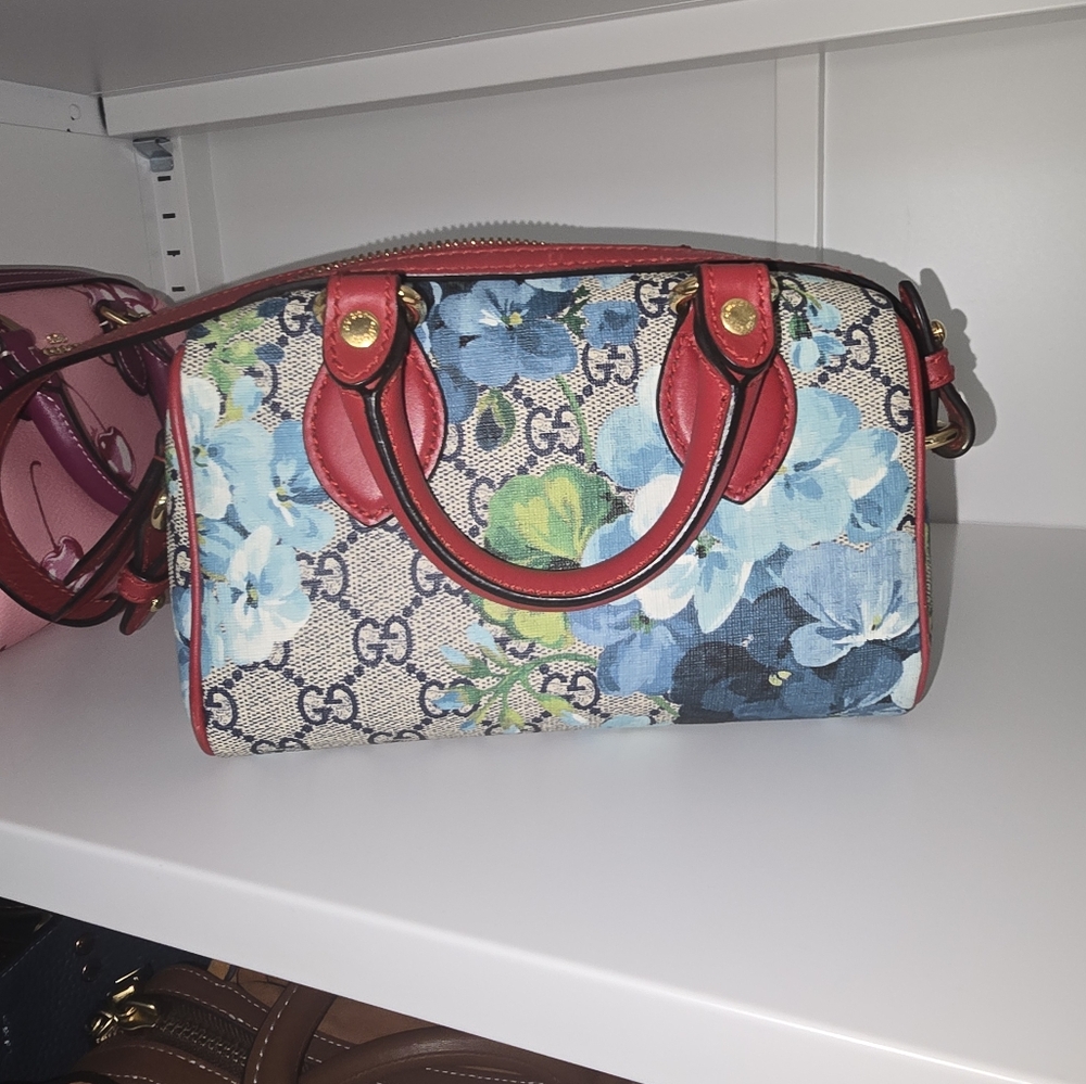 GUCCI Boston Bag Floral Blooms Print